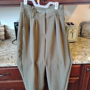 Express Olive Green Women's Trousers